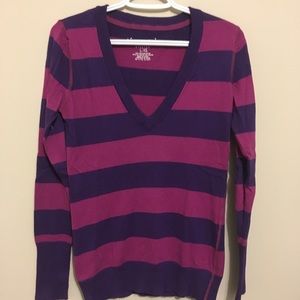Aeropostale stripped v neck sweater